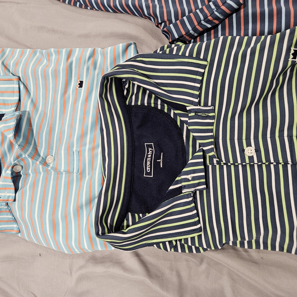 Men's Striped Shirt - Blue and Green by Southern Tide